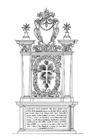 שחזור האנדרטה המקורית של פרנצ'סקו בורומיני מן המאה ה-17.